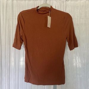 NWT A New Day Mock Neck Ribbed Top